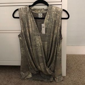 Silver Anthropologie Top - NEW W. TAGS!